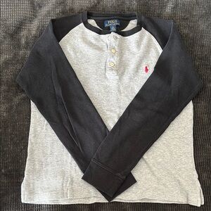 Polo by Ralph Lauren Kids Gray and Black Long Sleeve Shirt